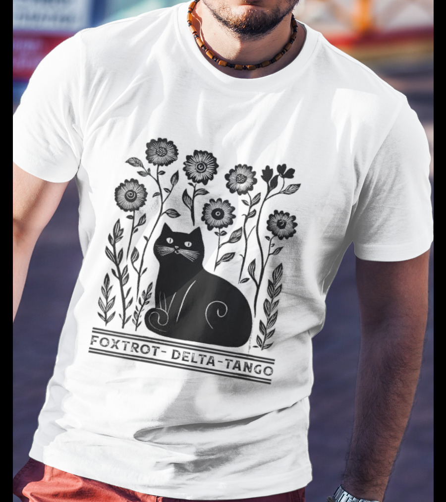 Delta Cat In Flowers T-Shirt