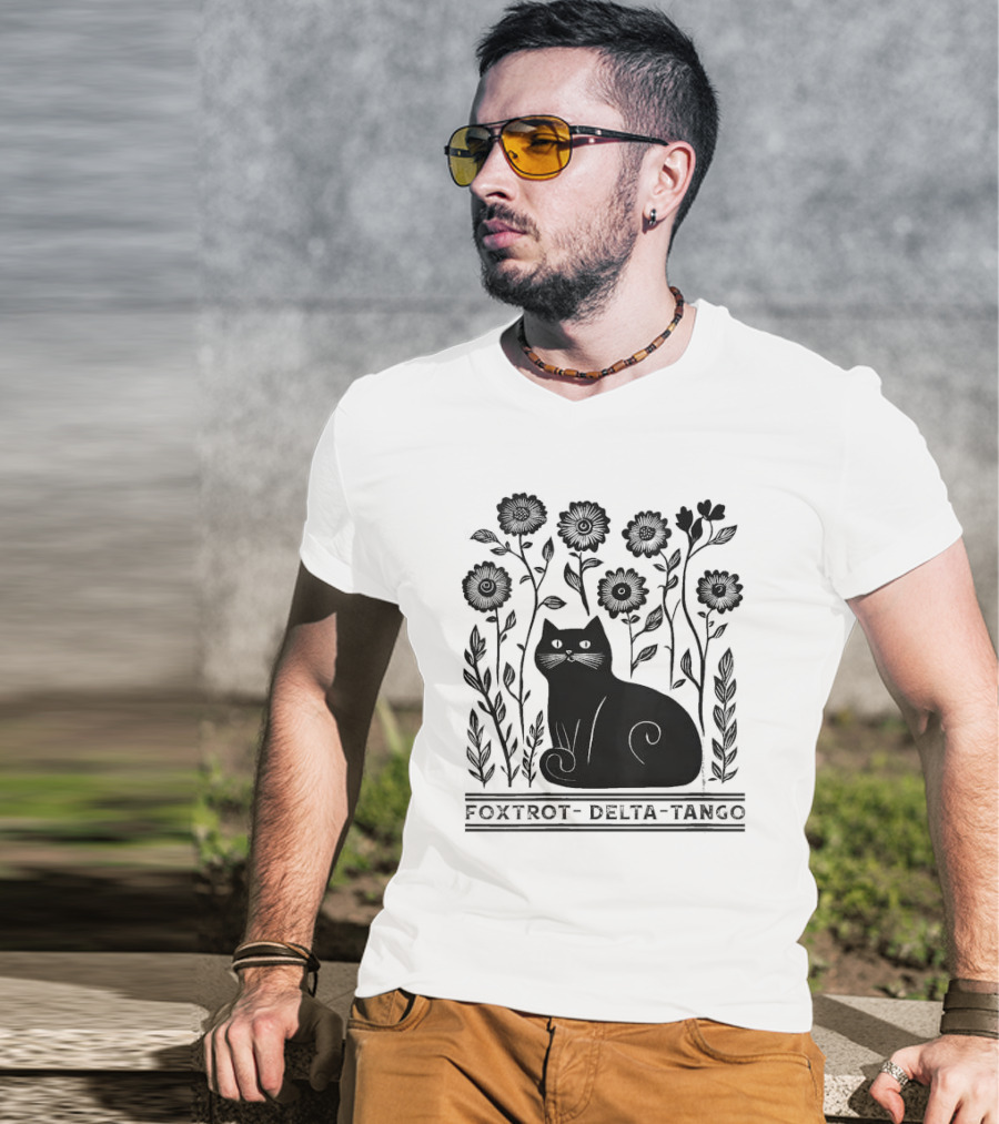 Delta Cat In Flowers T-Shirt