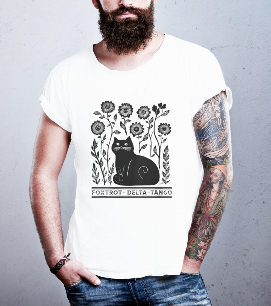 Delta Cat In Flowers T-Shirt