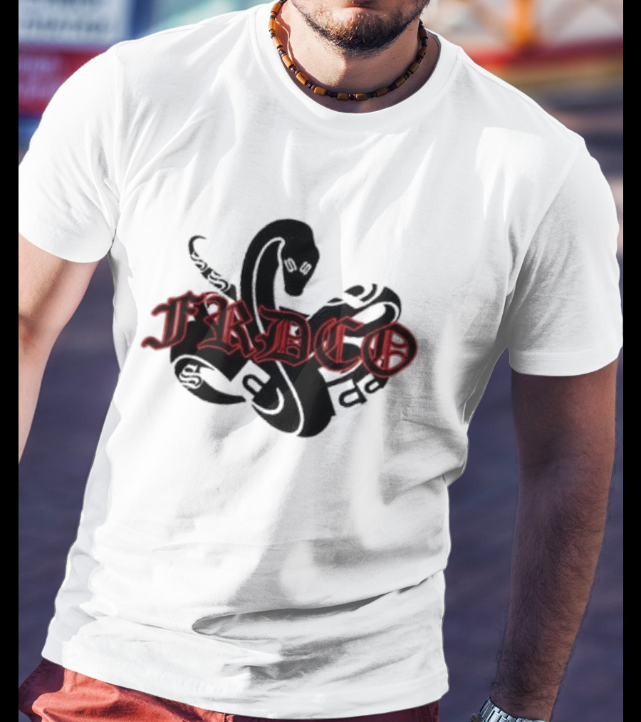 FRDCO Endless Stone Wash Embroidery Snake T-Shirt