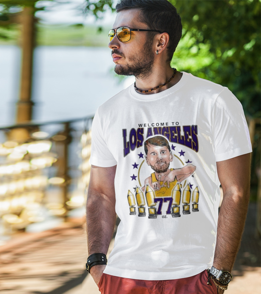 Los Angeles 77 Basketball Stars And Bottles T-Shirt