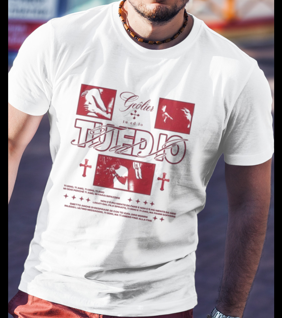 Tu Ed Io Geolier Iconic Visual Elements And Text T-Shirt