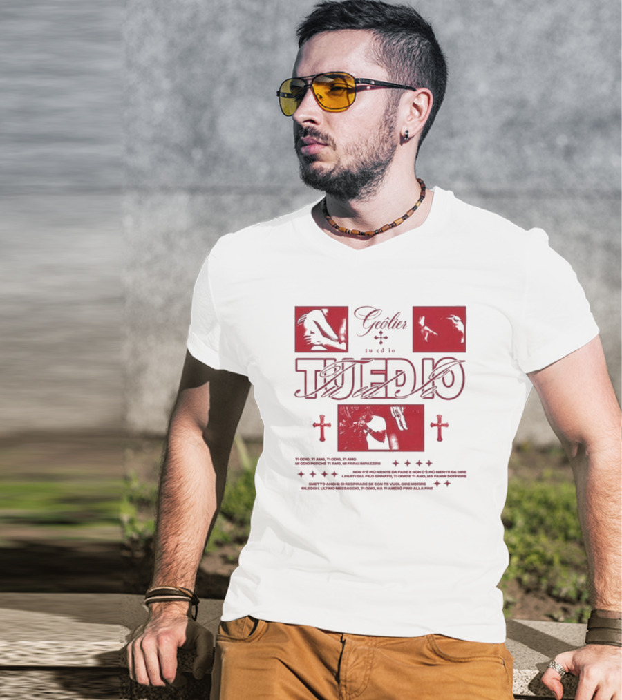 Tu Ed Io Geolier Iconic Visual Elements And Text T-Shirt