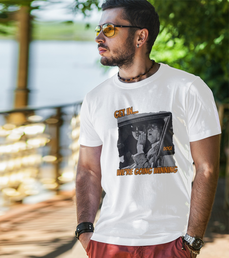 Get In We're Going Winning Doge Car Ride Retro Style T-Shirt