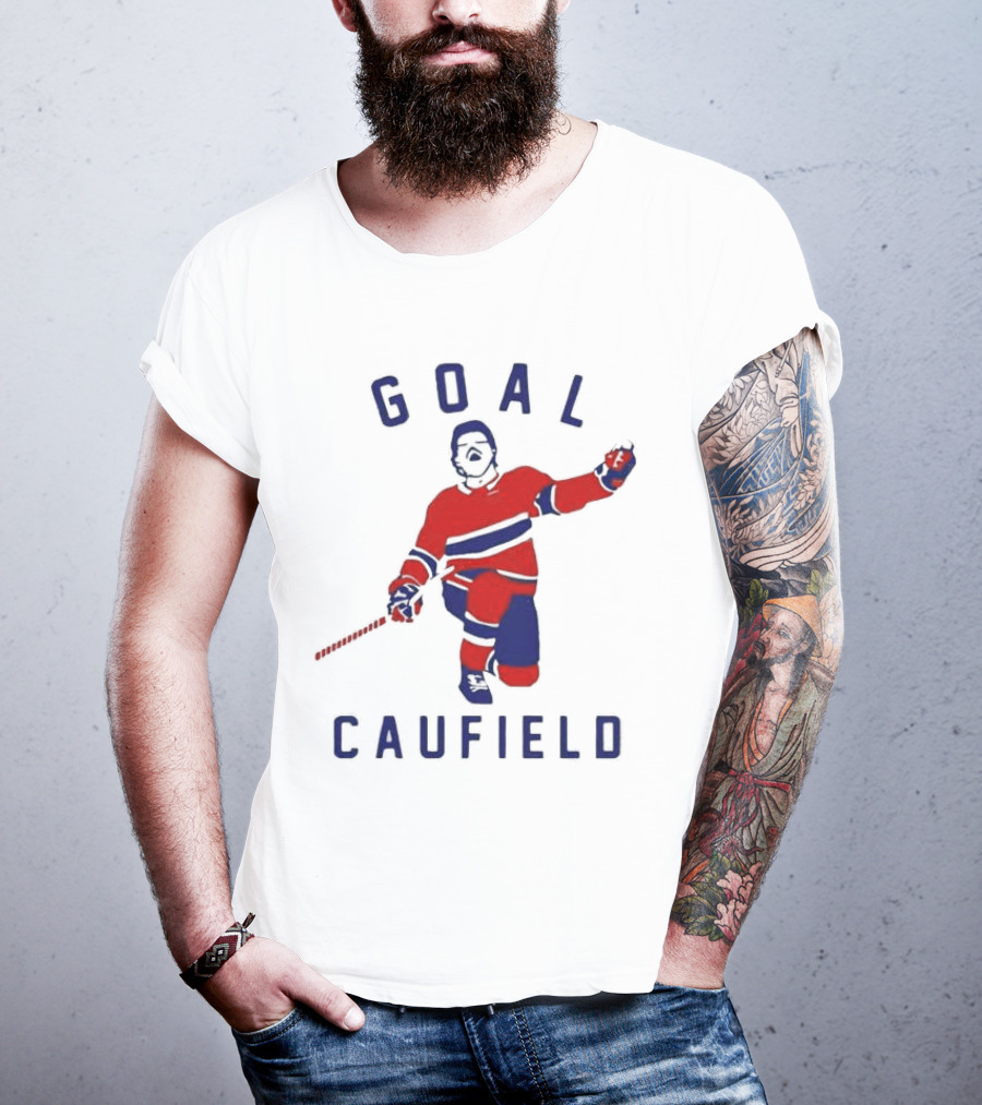 Goal Caufield Hockey Player Celebration T-Shirt