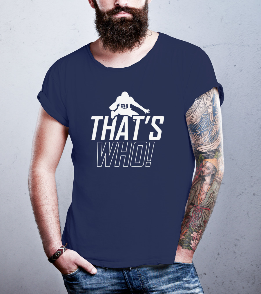 That's Who Football Player Iconic Number 21 Leap T-Shirt
