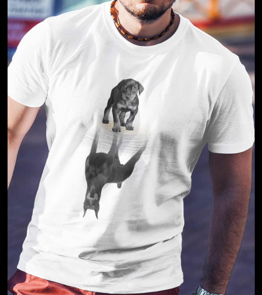 Doberman Puppy Reflection Women Men Kids Dog Love Pet T-Shirt