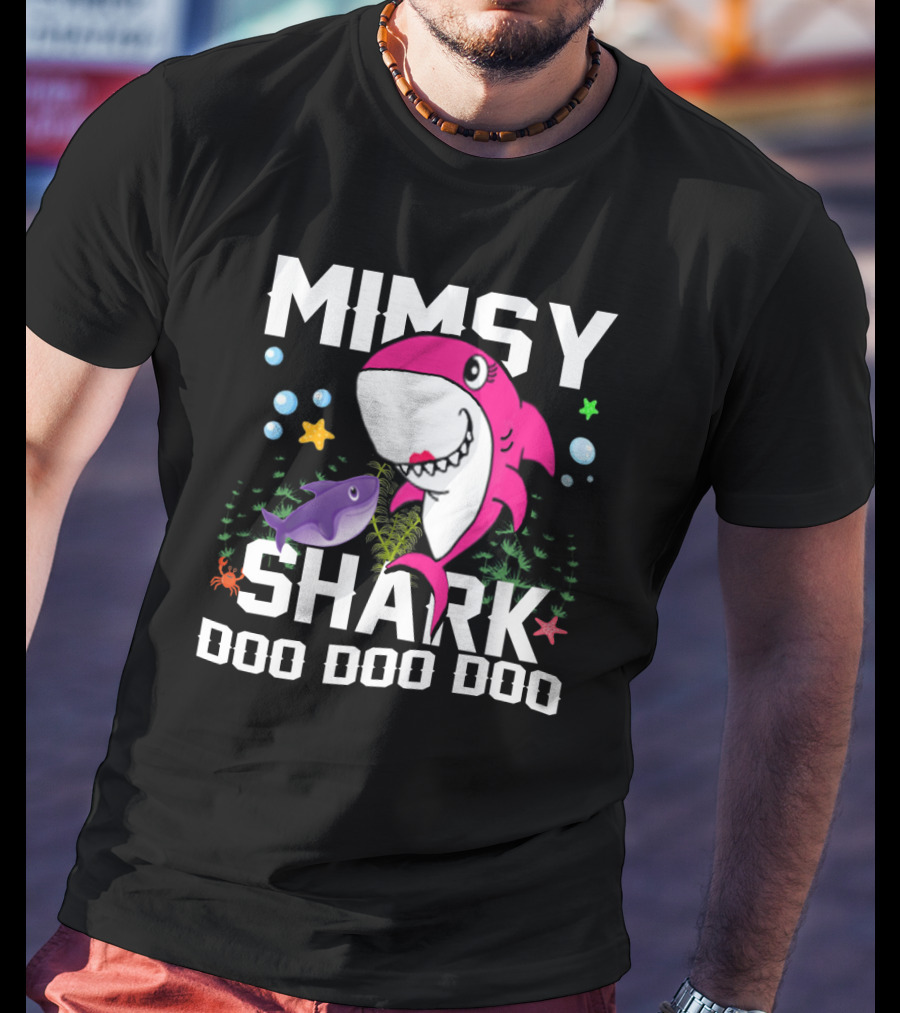 Mimsy Shark Doo Doo Doo Grandpa Mommy Daddy Funny T-Shirt