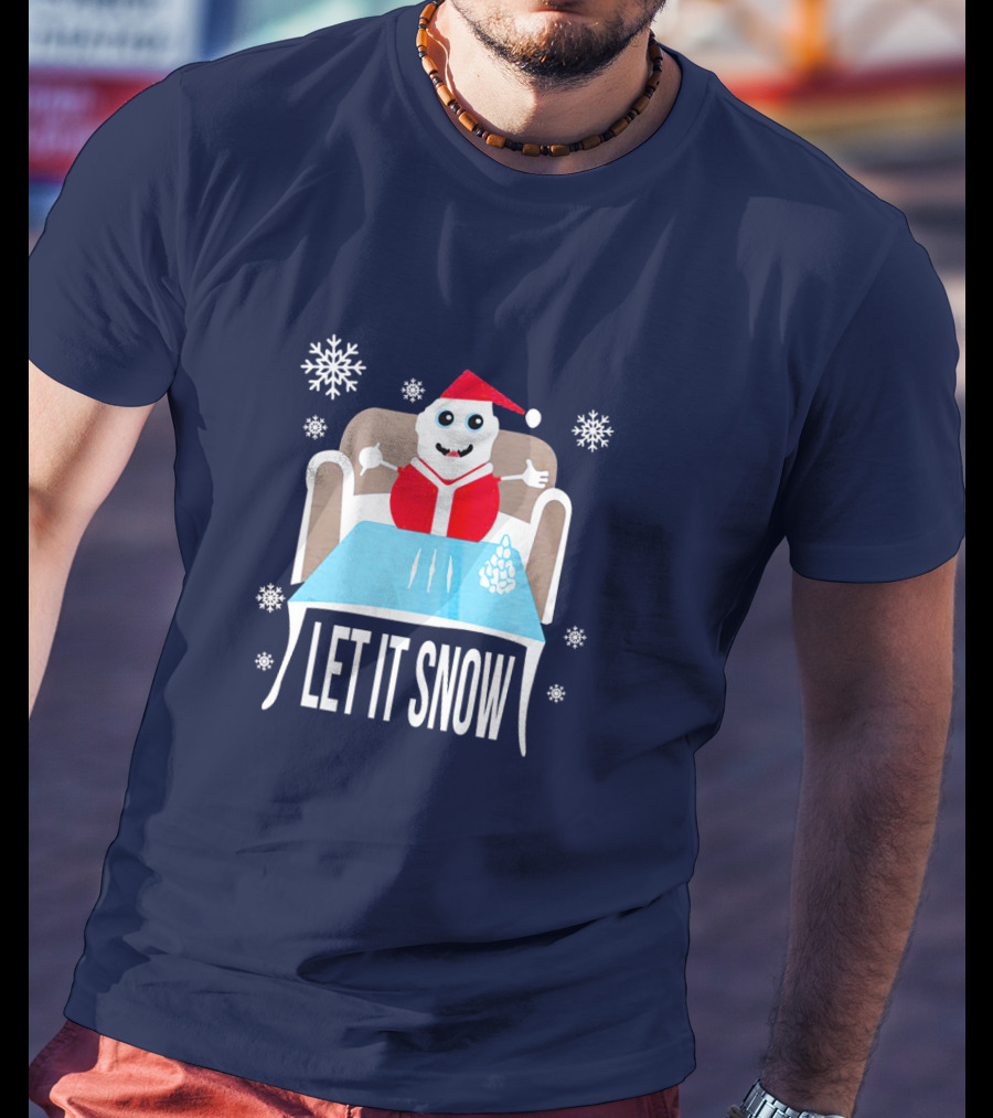 Funny Santa Let It Snow Holiday Humor T-Shirt