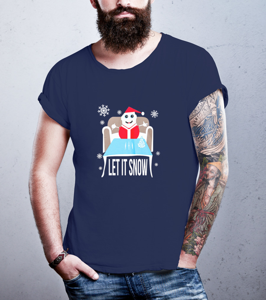 Funny Santa Let It Snow Holiday Humor T-Shirt