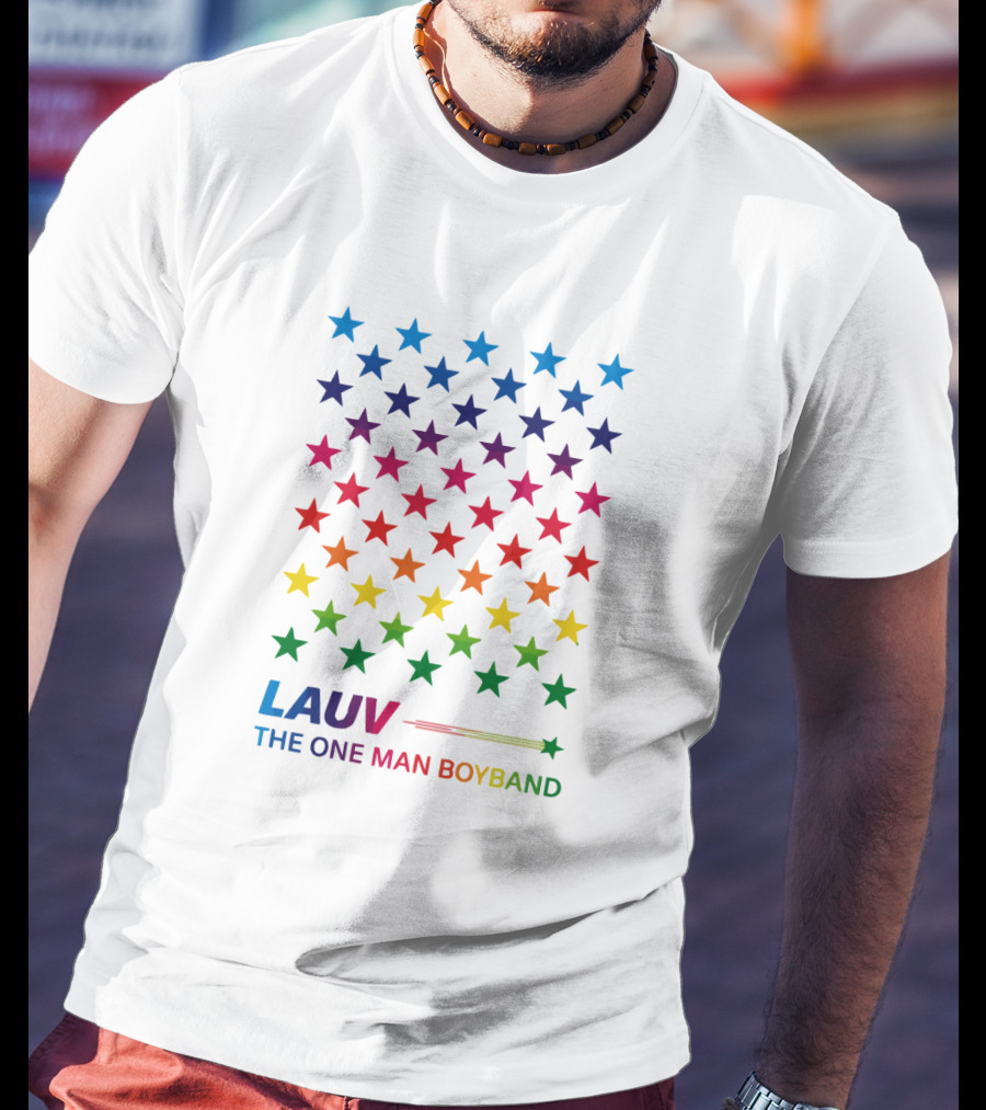 LAUV The One Man Boyband Rainbow Stars T-Shirt