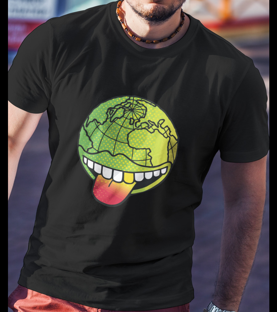 Earthgang Tongue Out Earth Globe T-Shirt