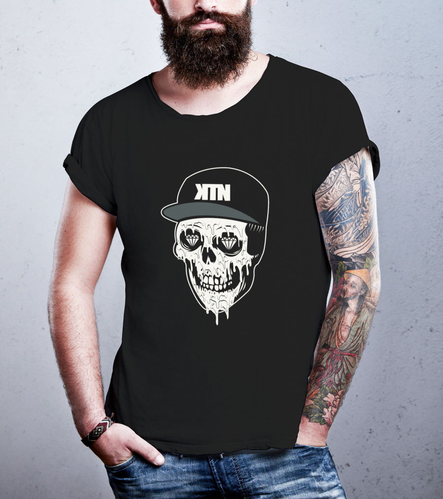KTN Skull Drip Diamond Eyes Snapback Cap T-Shirt