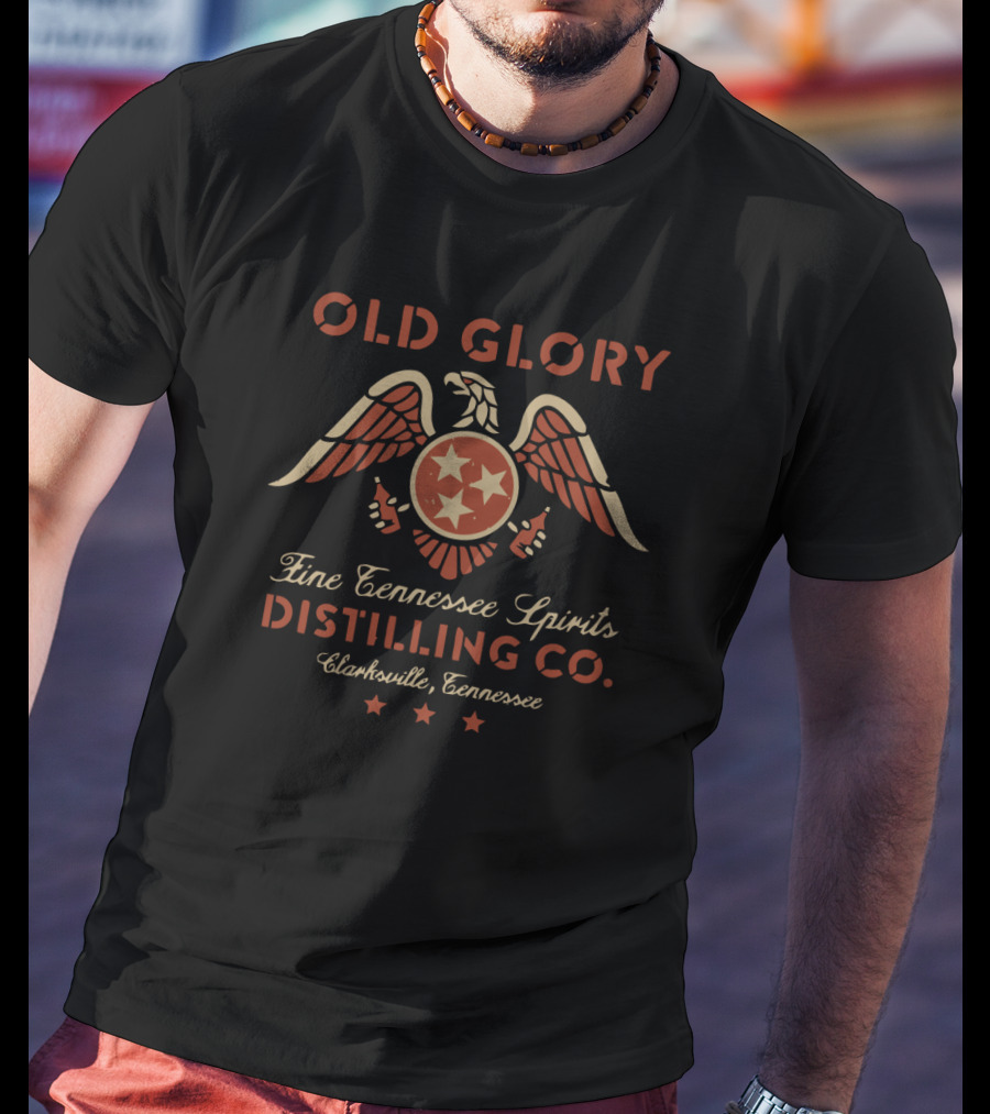 Old Glory Distilling Co Fine Tennessee Spirits Clarksville Tennessee Eagle T-Shirt