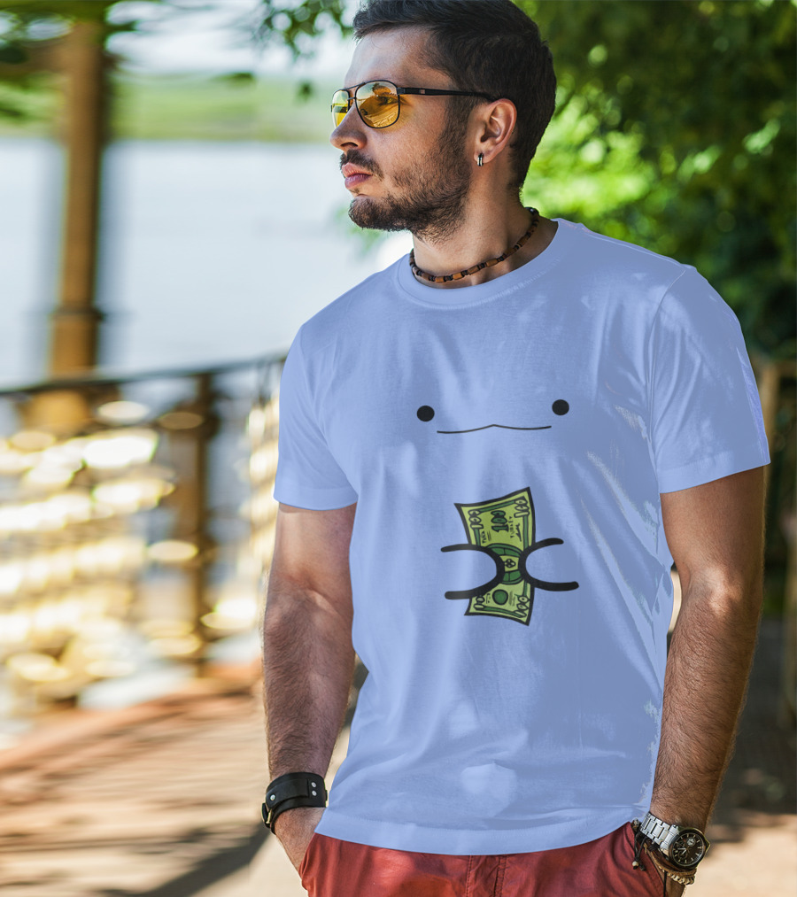 Turkey By ZHC Smiling Cartoon Creature Holding Money T-Shirt