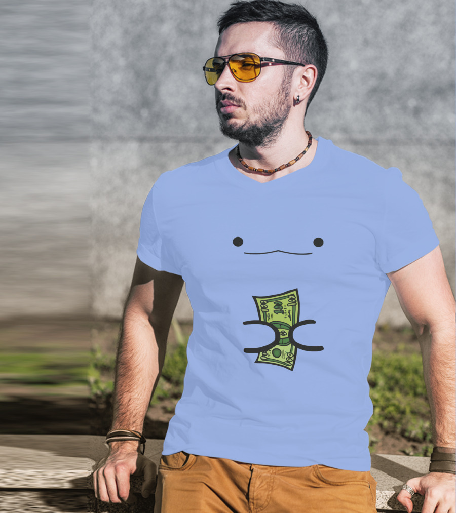 Turkey By ZHC Smiling Cartoon Creature Holding Money T-Shirt