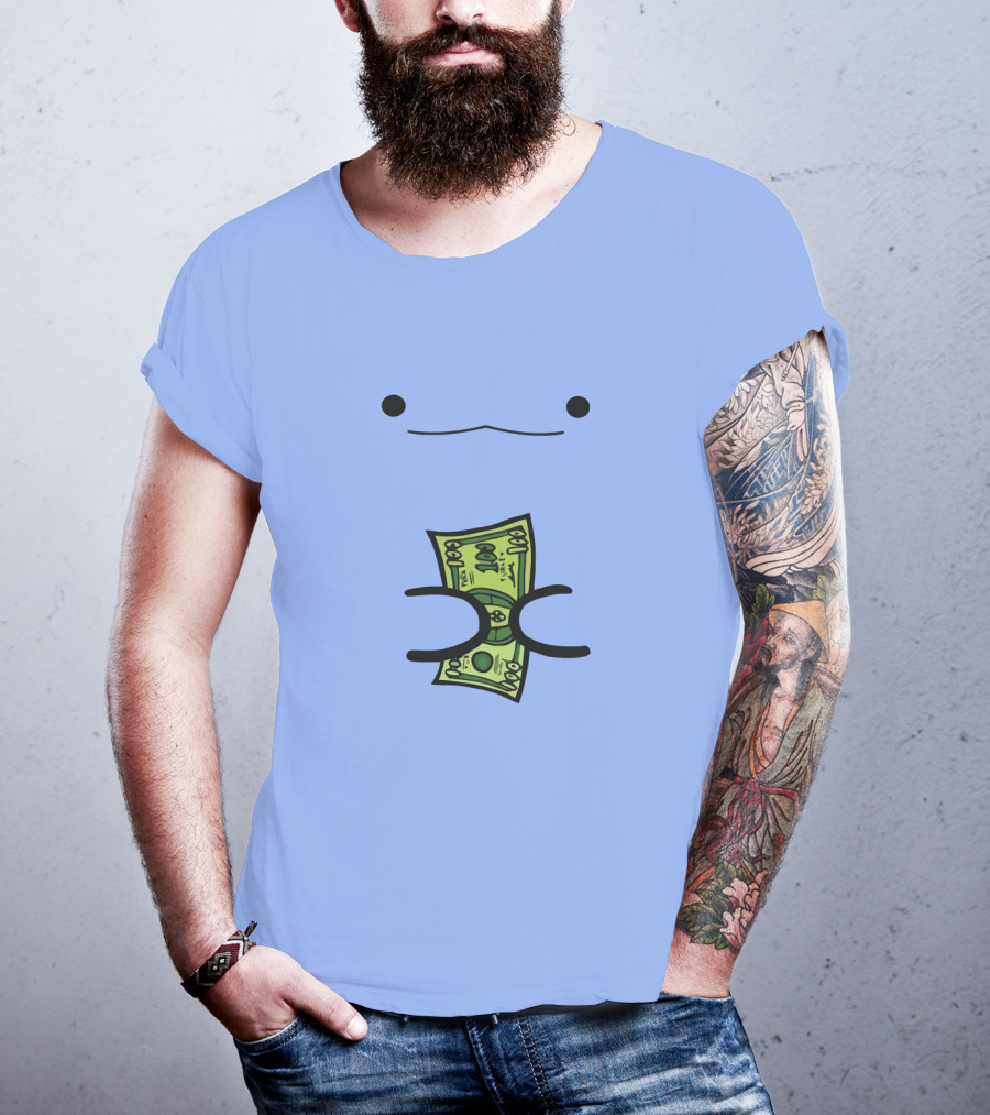 Turkey By ZHC Smiling Cartoon Creature Holding Money T-Shirt
