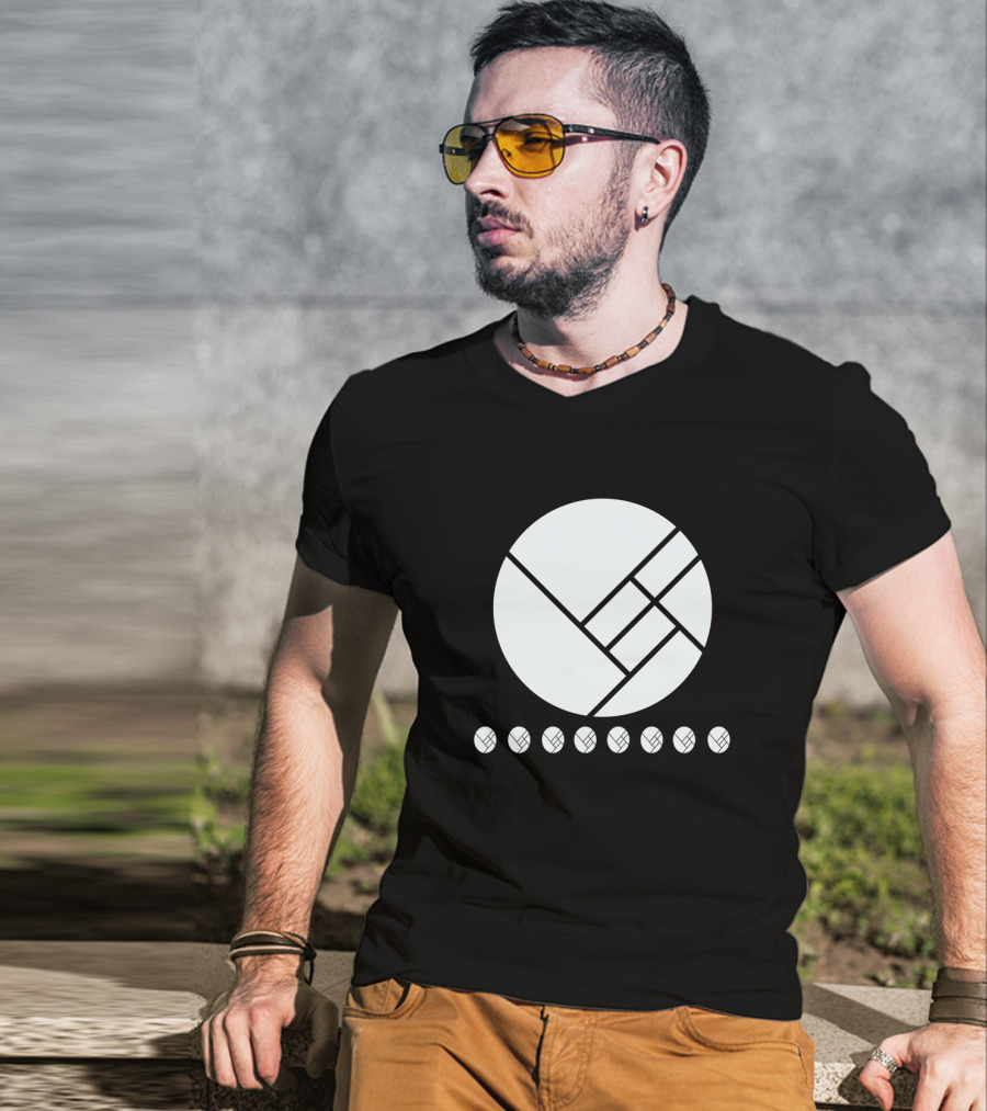Herobust Geometric Circle And Seven Small Circles Symbol Merchandise T-Shirt