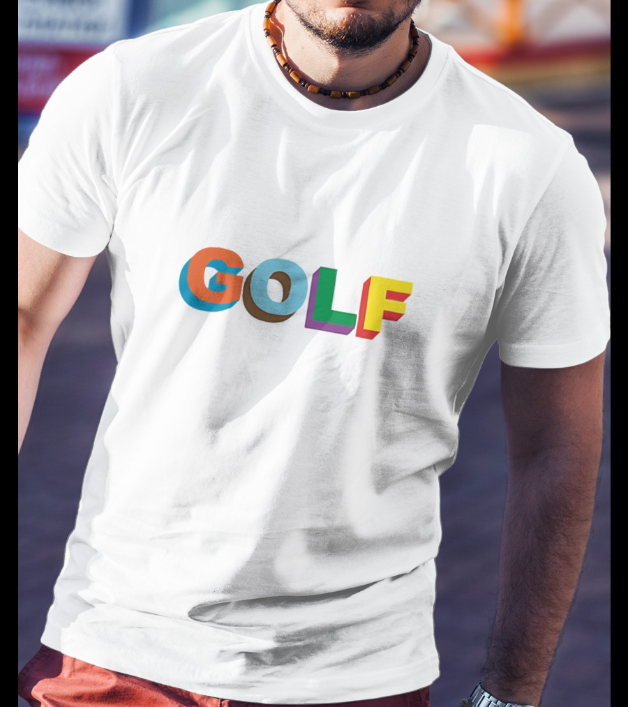 GOLF Colorful 3D Style Letters T-Shirt