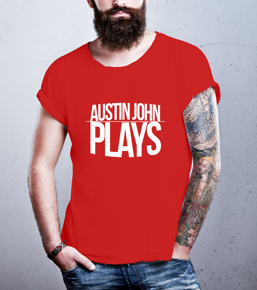 AUSTIN JOHN PLAYS Red Print T-Shirt