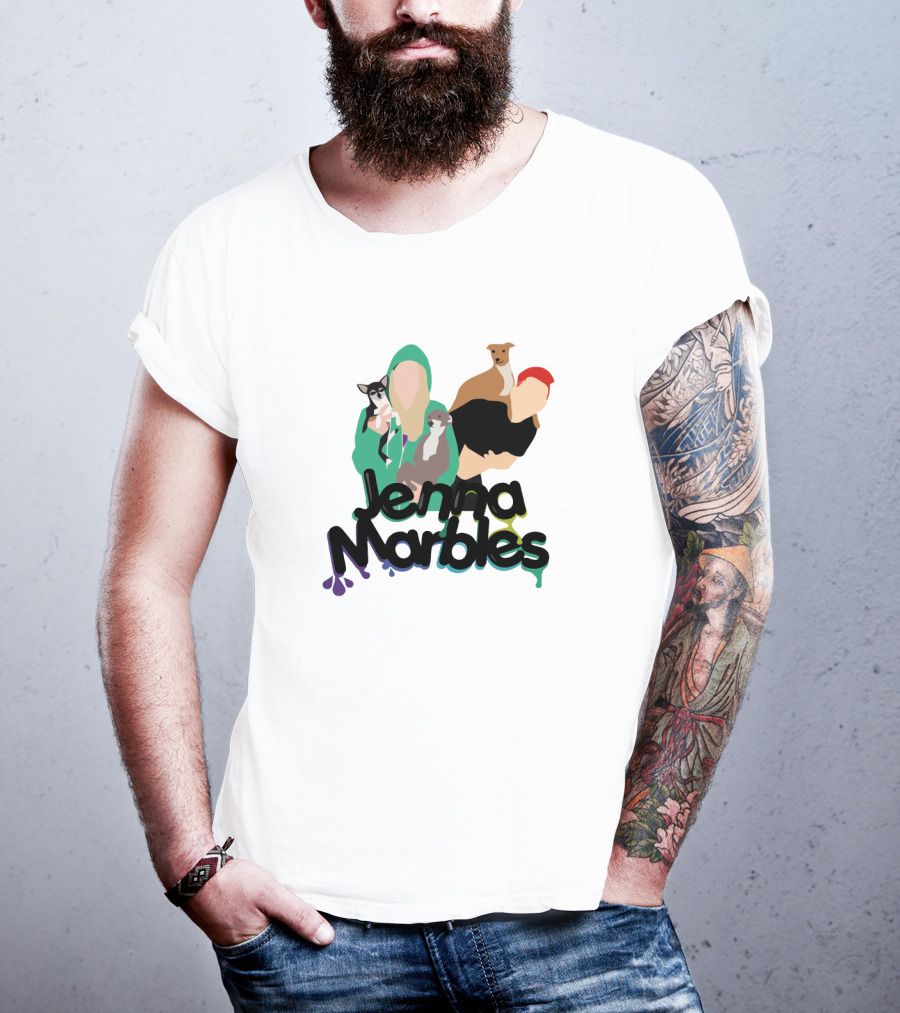 Jenna Marbles Merch Iconic Pet Silhouettes And Text T-Shirt