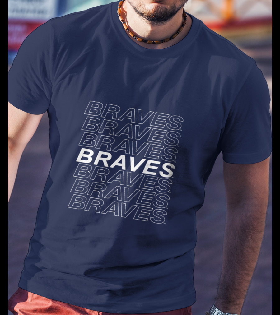 Atlanta Braves Stacked Text T-Shirt