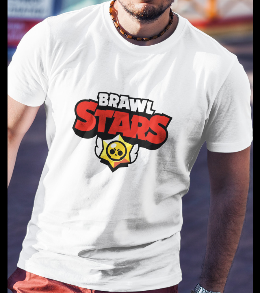 Brawl Stars Logo With Skull Winged Star T-Shirt