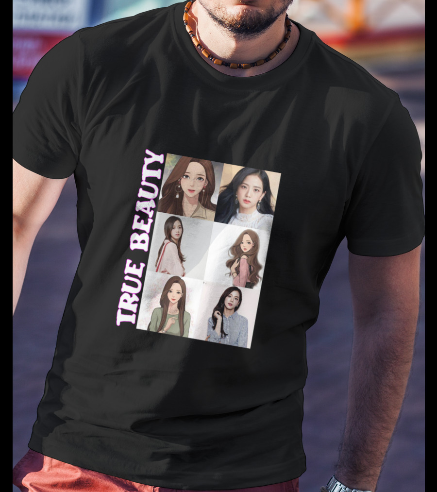 True Beauty Webtoon Inspired Character Collage T-Shirt