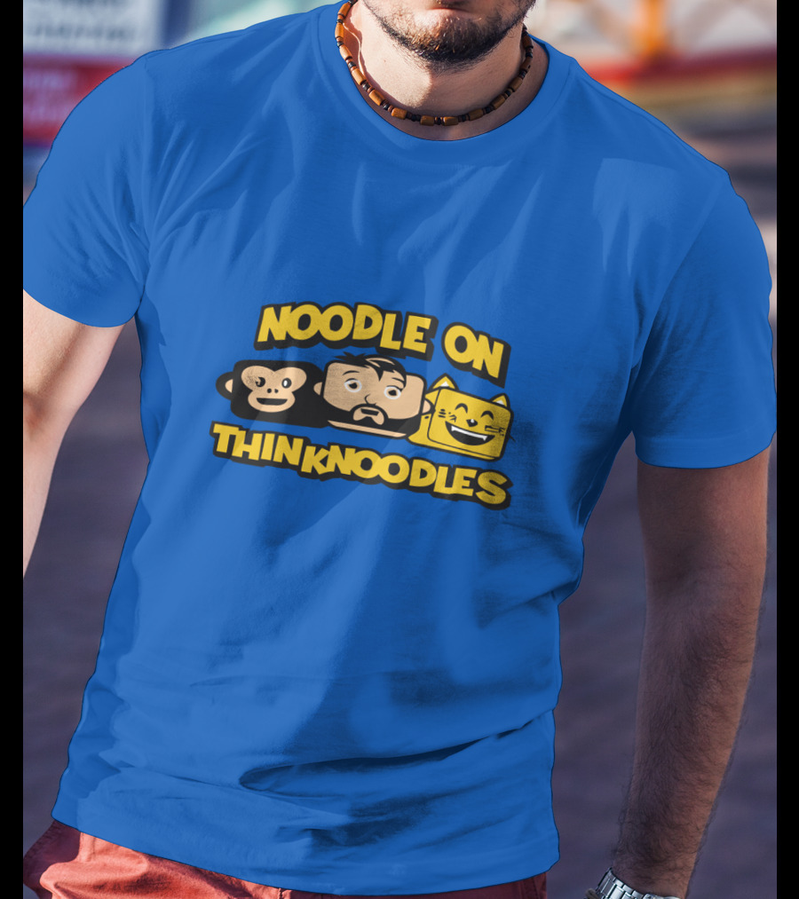 NOODLE ON THINKNOODLES Monkey Cat Icons T-Shirt