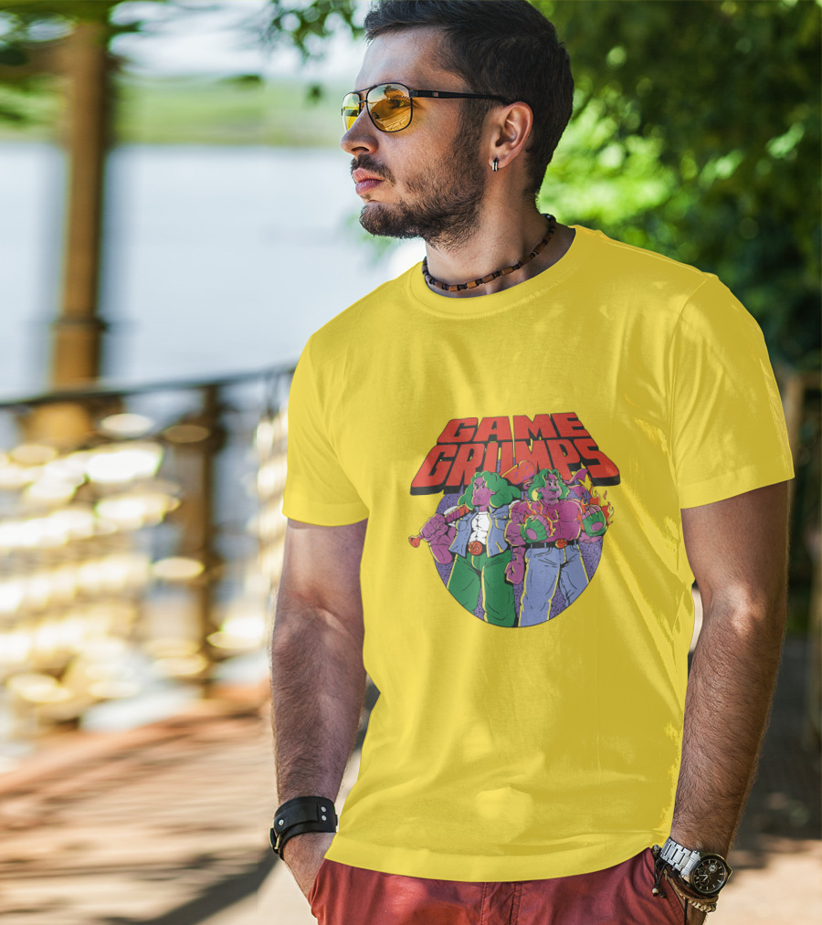 Game Grumps Retro Beat 'Em Up Characters Fiery Brawlers T-Shirt