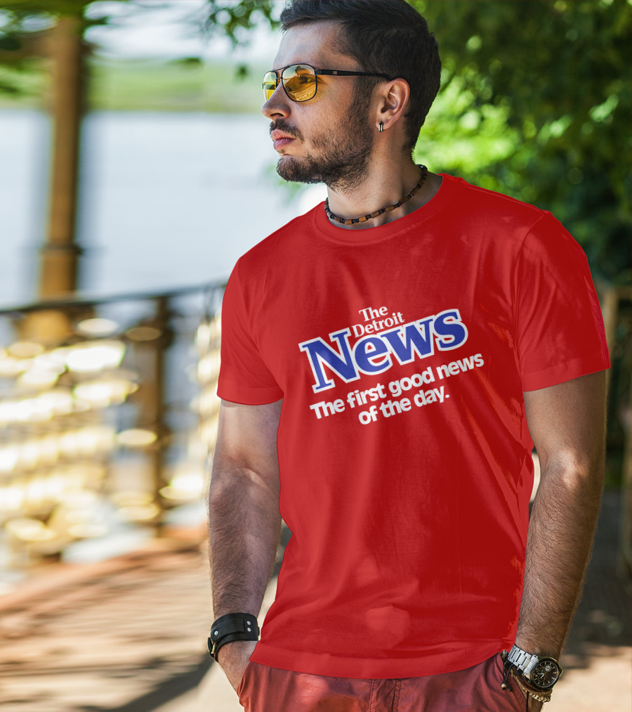 The Detroit News The First Good News Of The Day Vintage Shirrt T-Shirt