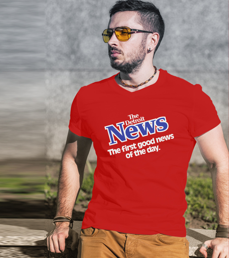 The Detroit News The First Good News Of The Day Vintage Shirrt T-Shirt