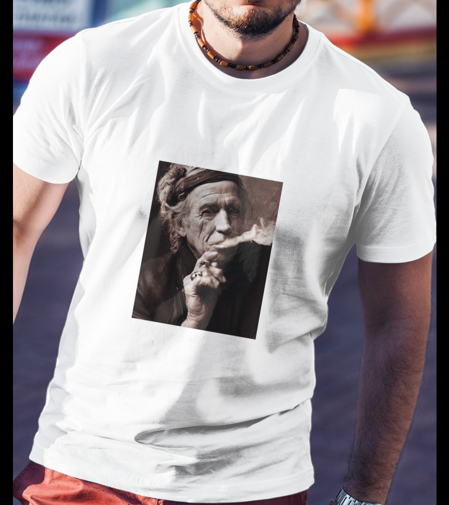 Kanye West Never Heard Of Her Keith Richards Smoking Image T-Shirt