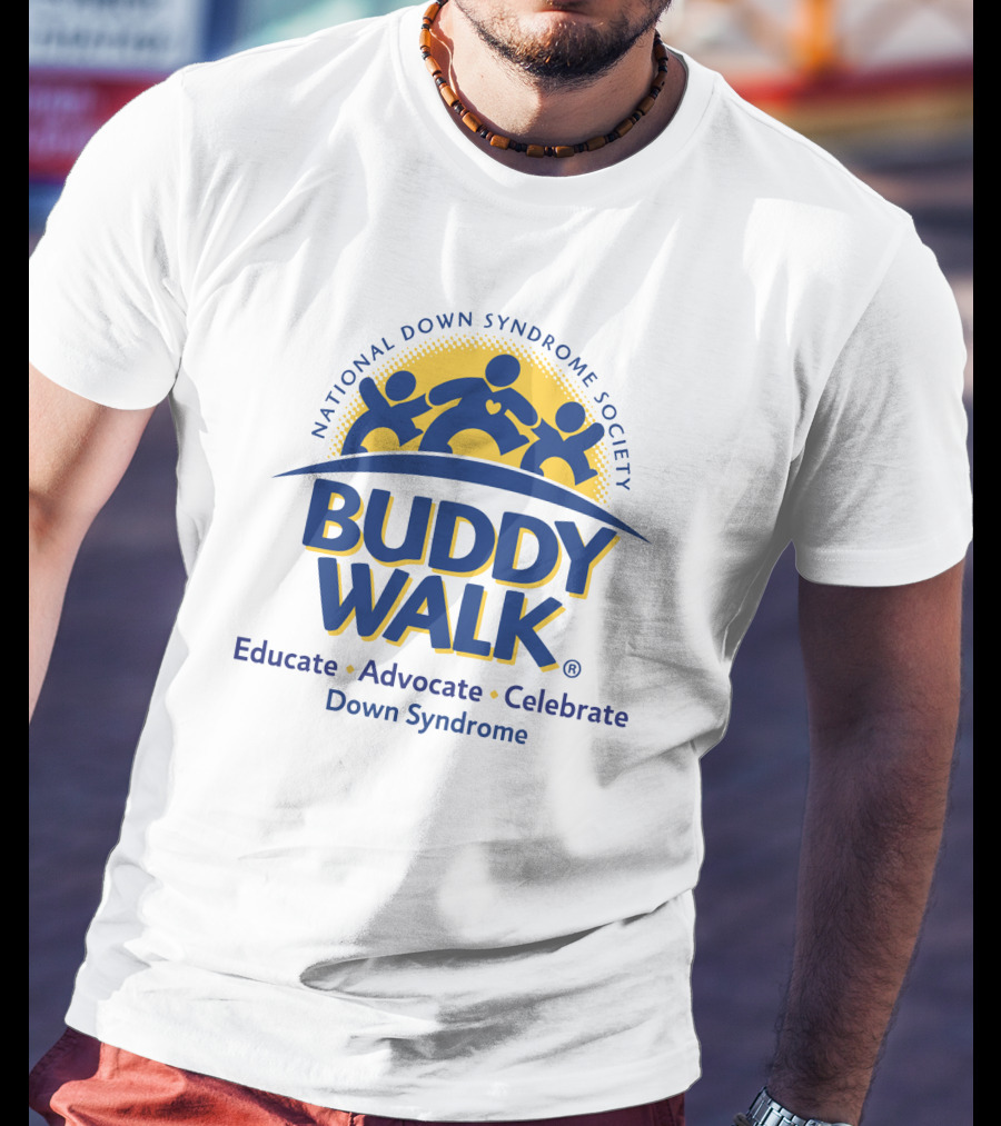 National Down Syndrome Society Buddy Walk Educate Advocate Celebrate Down Syndrome T-Shirt
