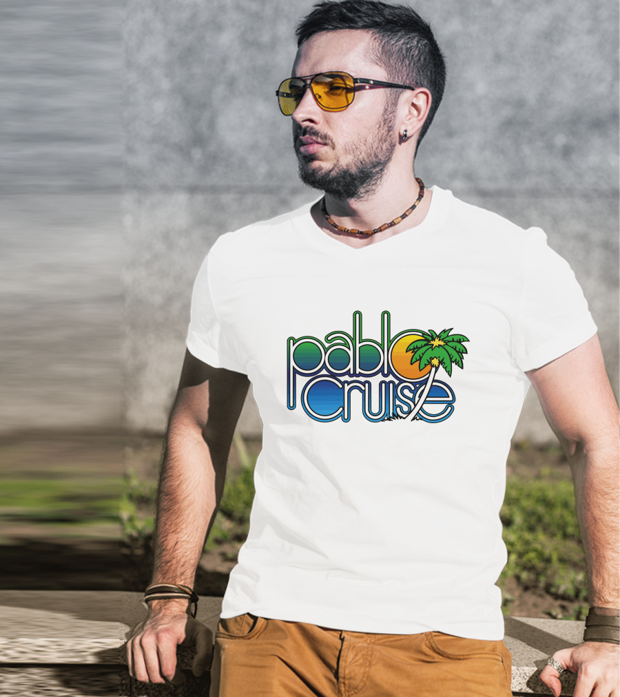Pablo Cruise Logo Palm Tree Sun T-Shirt