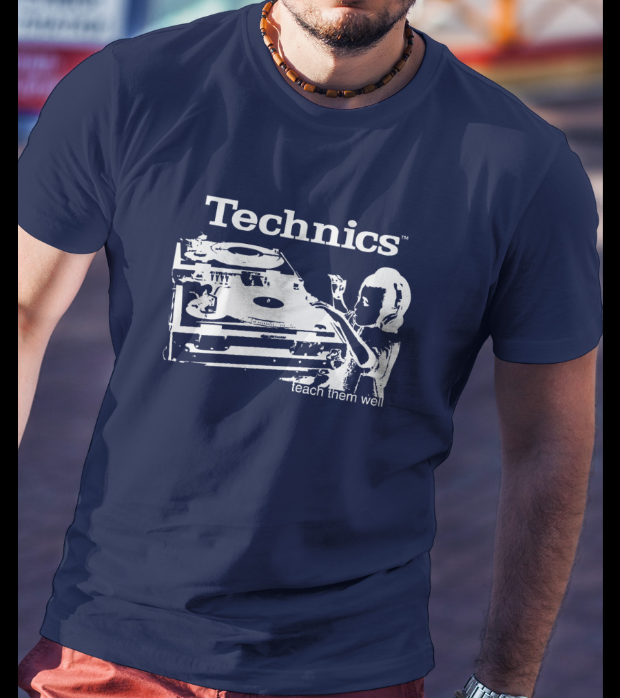 Technics Teach Them Well DJ Turntable And Child Headphones T-Shirt