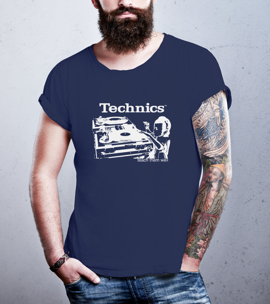 Technics Teach Them Well DJ Turntable And Child Headphones T-Shirt