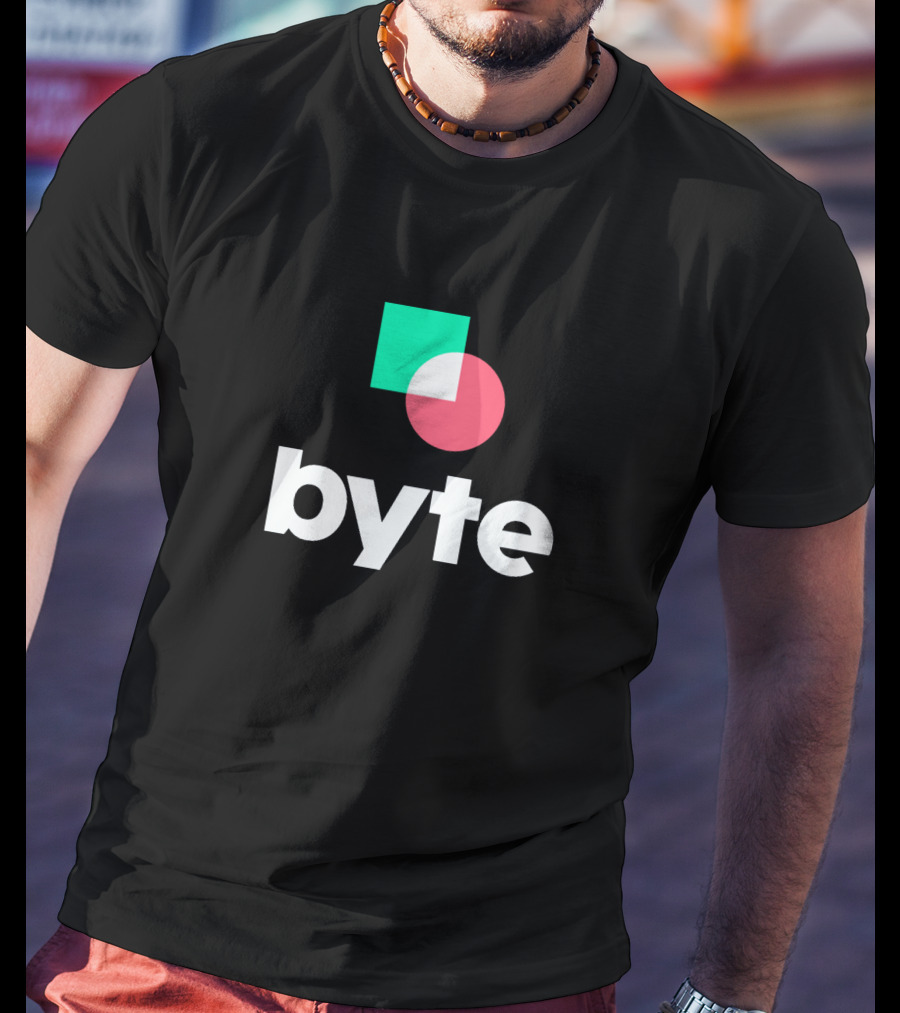 Byte Logo Geometric Shapes T-Shirt