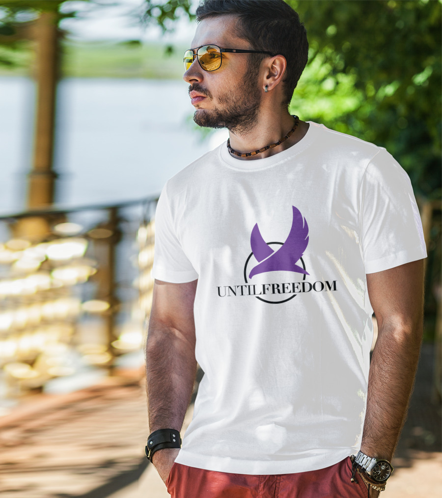 UNTILFREEDOM Purple Bird In Circle T-Shirt
