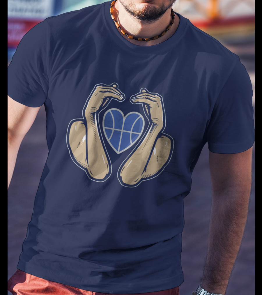 Basketball Heart With Flexed Arms T-Shirt