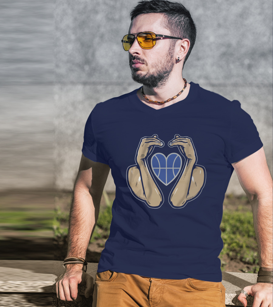 Get Your Arm Heart Dallas Basketball Embrace T-Shirt