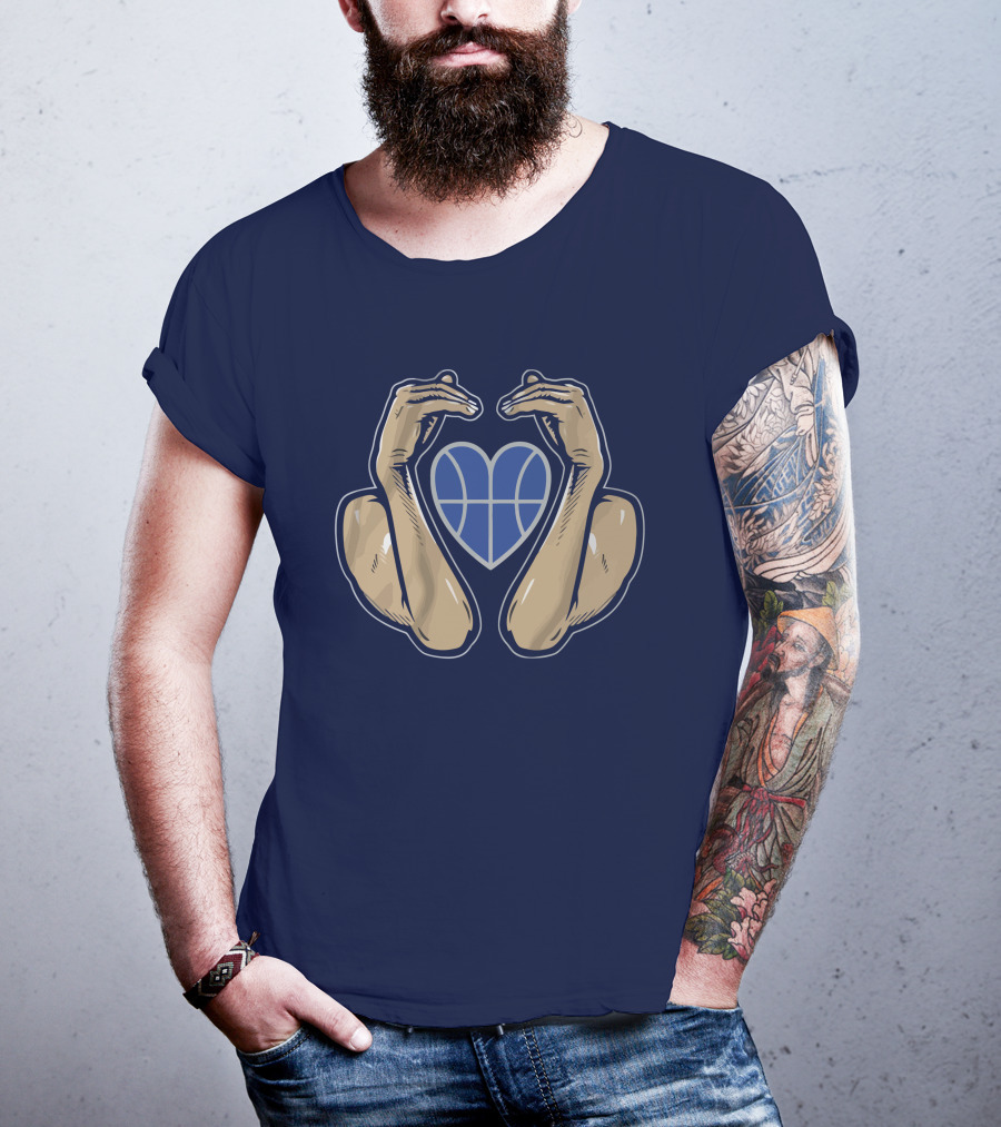 Get Your Arm Heart Dallas Basketball Embrace T-Shirt