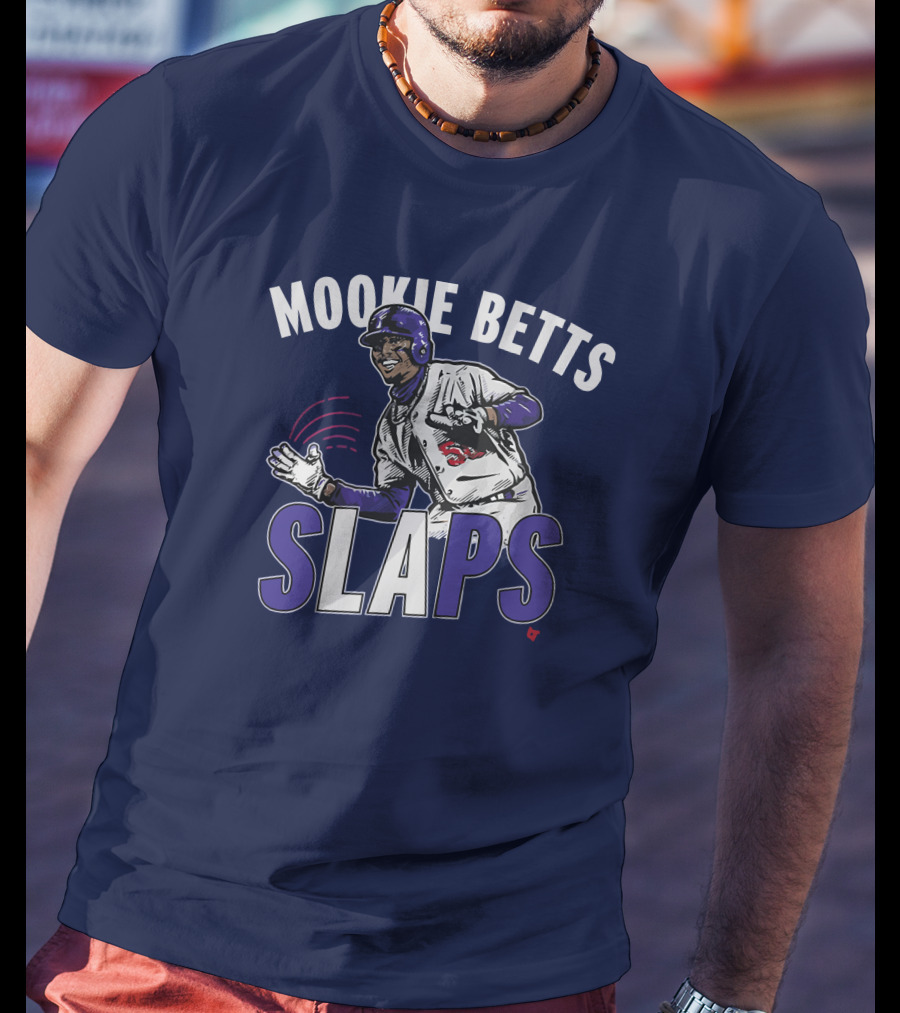 Mookie Betts Slaps Baseball Action T-Shirt