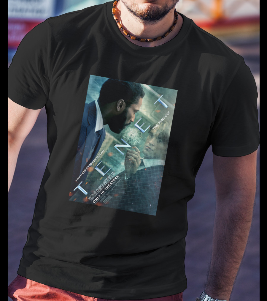 Christopher Nolan Tenet New Film Only In Theaters Time Runs Out T-Shirt