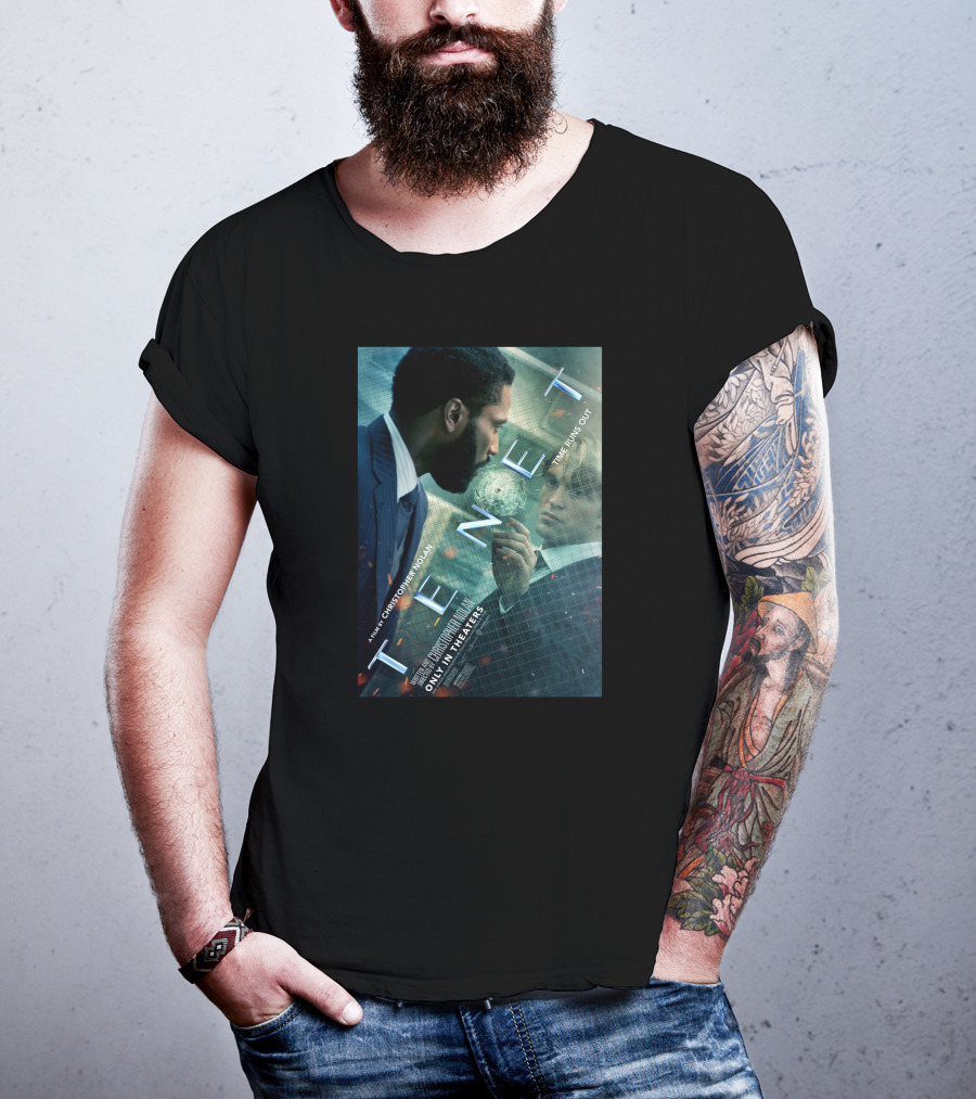 Christopher Nolan Tenet New Film Only In Theaters Time Runs Out T-Shirt