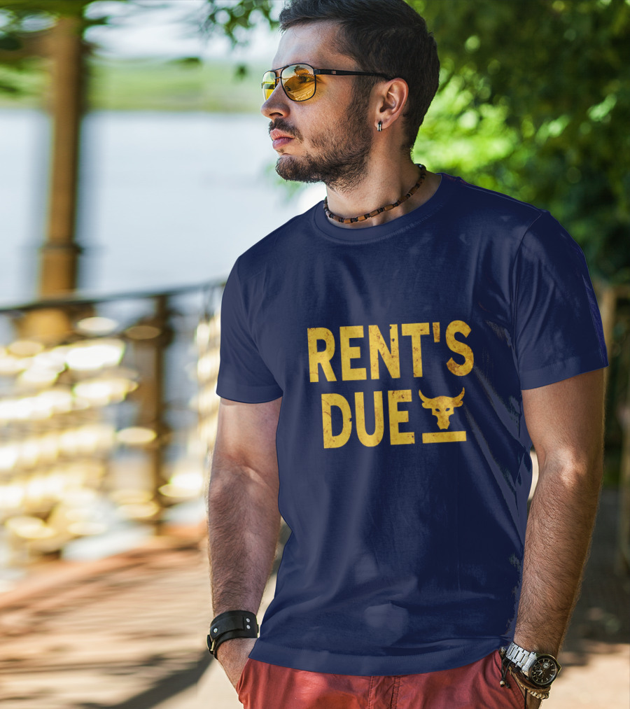 RENT'S DUE Bull Skull T-Shirt
