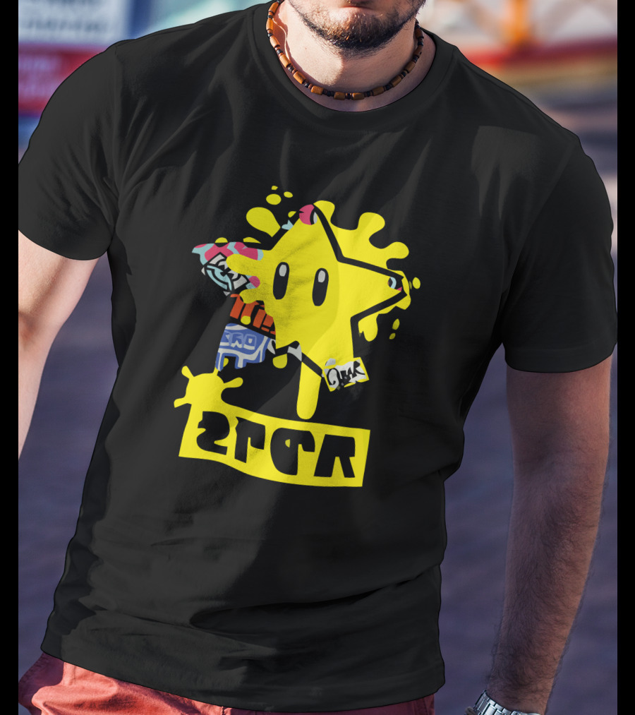 Splatfest Mario Star Ink Graphic Uper 8025 T-Shirt
