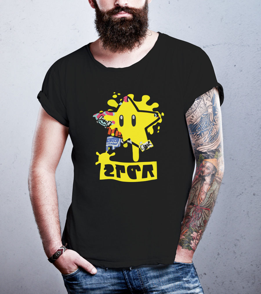 Splatfest Mario Star Ink Graphic Uper 8025 T-Shirt