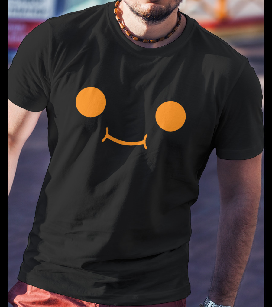 Fundy Smiley Face Minimalist Black-Shirt T-Shirt