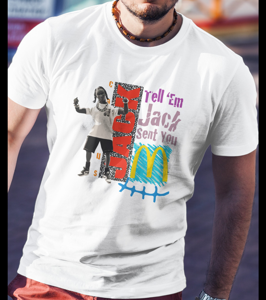 Cactus Jack Tell 'Em Jack Sent You McDonald's Smile T-Shirt